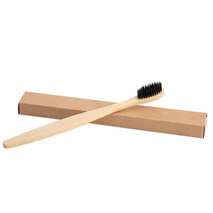 Bamboo Toothbrush Soft Bristles Biodegradable Adult Manual Toothbrush Kraft Paper Packaging - Product Image 5