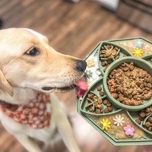 ZMaker Novo alimentador lento para cães em forma de octógono, almofada para lamber, tapete para aliviar a ansiedade e dar de mamar, com ventosas - Product Image 6