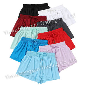 Short fluide pour parents et enfants avec doublure en spandex, jupe papillon 2 en 1 pour jeunes, adaptée au fitness, à la course et au sport - Product Image 1