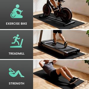 Tapis de marche pour tapis, tapis de tapis roulant pliable pour sols durs, tapis de protection haute densité pour vélo - Product Image 2