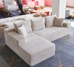 カスタマイズ可能なモジュラーL型リビングルームソファセット工場圧縮生地家具カスタマイズ可能なモジュラーソファ - Product Image 4