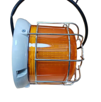 Feux de signalisation LED ambre avec protection métallique, 12V/24V pour bus, camion, véhicule de chantier