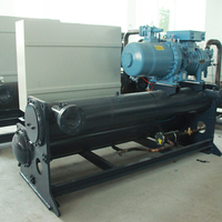 Refroidisseur à vis haute efficacité 120 CV refroidi par eau, unité de réfrigération commerciale, réfrigérant R-22, condenseur à calandre tubulaire industriel
