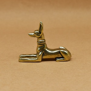 1 unidad, superventas, estatua de latón macizo retro de <span class=keywords><strong>perro</strong></span> de caza faraónico, adorno para sala de estar, escritorio, mascota de té, decoración del hogar, venta al por mayor - Product Image 5