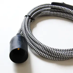 <span class=keywords><strong>Portalámparas</strong></span> colgante de Estilo Vintage E26 E27, cable de lámpara <span class=keywords><strong>con</strong></span> <span class=keywords><strong>enchufe</strong></span> de <span class=keywords><strong>interruptor</strong></span> - Product Image 1