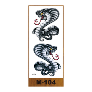 Fabbrica personalizzata impermeabile body art temporaneo animale drago serpente 3D realistico trasferimento dell'acqua adesivi tatuaggio per uomini e donne - Product Image 2
