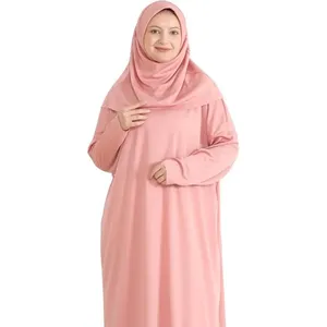 Ropa de Oración para Mujer con Hiyab, Trajes Musulmanes, Túnica Larga, Abaya, Vestidos Islámicos Turcos, Caftán de Dubái con Rosario, OEM/Personalizado - Product Image 4