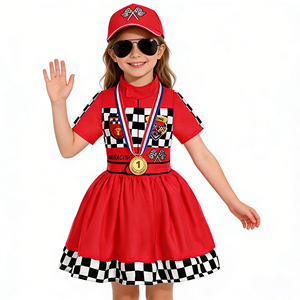 Conjunto <span class=keywords><strong>de</strong></span> Disfraz <span class=keywords><strong>de</strong></span> Piloto <span class=keywords><strong>de</strong></span> Carreras para Niñas, Disfraz Completo <span class=keywords><strong>de</strong></span> Carreras con Sombrero, Gafas y Medalla para Fiestas <span class=keywords><strong>de</strong></span> Halloween, Cumpleaños y Disfraces - Product Image 2