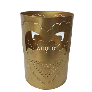 Bougeoir à bougie votive en métal doré à feuilles d'or dernier modèle moderne Bougeoir en métal attrayant - Product Image 6