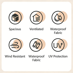 Tente de camping gonflable de grande capacité pour le team building en plein air, les réunions de famille et l'hébergement lors de festivals - Product Image 5