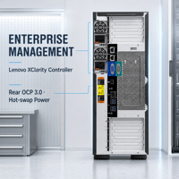 Server Tower Lenovo ST650 V3 Enterprise Dual CPU Intel Xeon Scalable 32 Slot DIMM Penyimpanan Kepadatan Tinggi