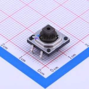 SKQEAAA010 Tactile Switch Through hole-4P,12x12mm Switch Single Pole Single Throw Rectangle Button Through Hole 12mm - Product Image 1