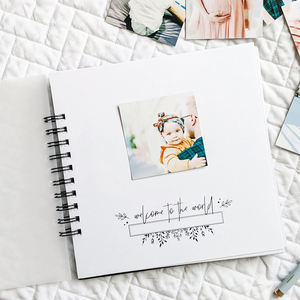 Album <span class=keywords><strong>de</strong></span> nouveau-né à spirales personnalisé avec couverture en tissu, livre <span class=keywords><strong>de</strong></span> souvenirs <span class=keywords><strong>de</strong></span> <span class=keywords><strong>grossesse</strong></span> et journal des étapes importantes <span class=keywords><strong>de</strong></span> la première année, capturant des moments précieux - Product Image 1
