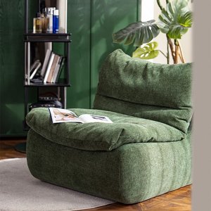 Italiano moderno divano singolo sedia imbottito in tessuto avvolto sottovuoto in legno soggiorno pigro piano angolo alberghi sale - Product Image 3