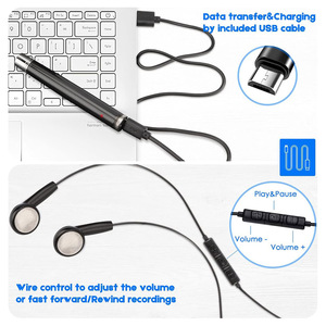 Le plus récent enregistreur de stylo portable mince de 32 Go avec réduction professionnelle du bruit - Product Image 5