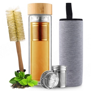 แก้วน้ำเก็บความร้อนสองชั้นแบบพกพา ปลอดสาร BPA สำหรับชง<span class=keywords><strong>ชา</strong></span> พร้อมที่<span class=keywords><strong>กรอง</strong></span><span class=keywords><strong>ชา</strong></span> สำหรับ<span class=keywords><strong>ชา</strong></span>ใบหลวม - Product Image 2