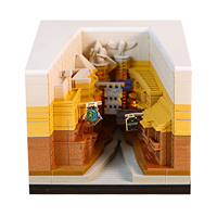 Juego de Calendarios 3D de Papelería de Moda 2027, Bloc de Notas 3D con Escultura de Papel Exquisita Personalizada, Notas de Calendario Personalizadas