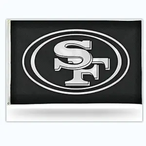 High Quality custom NFL Unisex Adult 3 Foot by 5 Foot Carbon Fiber Design Single Sided Banner Flag with Grommets