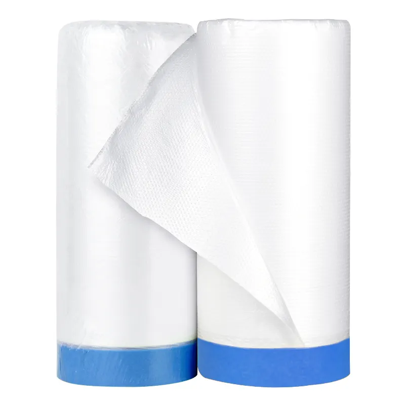 Fita transparente proteção de móveis, à prova de poeira, pré-fita, máscara, pintura em rolo, azul, máscara