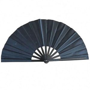 Abanico de mano chino ecológico de plástico de 13 pulgadas, plegable y portátil, con tela decorativa para Halloween y Navidad - Product Image 2