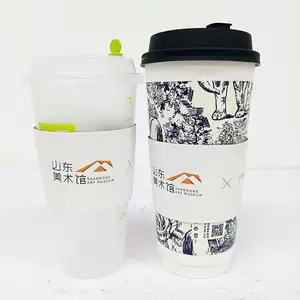 Promocional Descartável China Fábrica Preço Baixo Vários Personalizado Impresso Café Papel Cup 12 Oz Fã