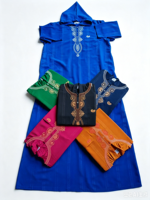 Túnica CCY Premium Koshibo para Hombre, Thobe de Fiesta de Manga Larga, Kanzu Transpirable, Boubou Homme, Bordado Africano de Guinea, Baifa