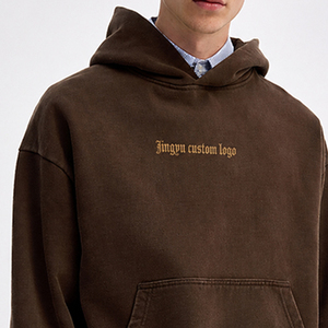 Sudadera con Capucha de Diseño Nuevo 2026, con Estampado Bordado Desgastado, Sudadera con Capucha Personalizada de Forro Polar y Algodón Orgánico - Product Image 2