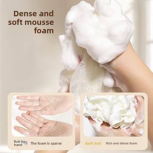 Nouvelle fleur de bain transfrontalière 2-en-1, à frotter, anti-dispersion, pour une mousse riche et abondante, avec compartiment pour savon - Product Image 4