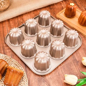 <b>Caneles</b> Cake <b>Mold</b> 12 Cups Metal Baking Pan Non Toxic Oven Safe Dishwasher Safe For Dessert Baking - Product Image 1