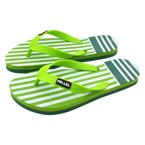 Chanclas Personalizadas con Rayas Azules y Blancas para Hombre, Estilo Náutico, Sandalias de Playa con Correa de Goma, Pantuflas de Verano, Fabricante OEM al por Mayor - Product Image 3
