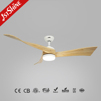 Ventilador de Techo 1stshine con Aspas de Madera Maciza, Control Remoto, Diseño Moderno, Hogar Inteligente, Eficiente, Garantía de Calidad, con Luz LED