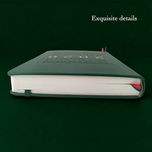 สมุดบันทึกไดอารี่ธุรกิจหนัง PU A5<span class=keywords><strong>หรู</strong></span>หรามีฉลากแยกขอบสำหรับเป็นของขวัญ - Product Image 3