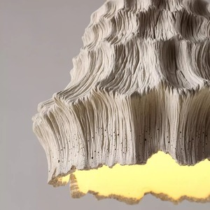 Lámparas Colgantes de Madera de Alta Calidad en Color Crema, Estilo Cemento, Iluminación Artística Creativa y Única para Tiendas de Ropa y Restaurantes - Product Image 6