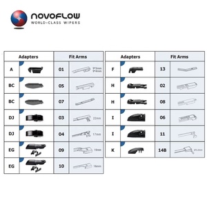 Spazzole Tergicristallo NOVOFLOW Universali Morbide Senza Telaio per Auto, Compatibili con Attacco a U, Blocco Laterale, Pulsante a Pressione, Braccio a Baionetta - Product Image 6