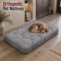 Matelas orthopédique pour chien avec option noyau en fibre de coco, housse matelassée amovible et tissus personnalisés pour collections de marques privées