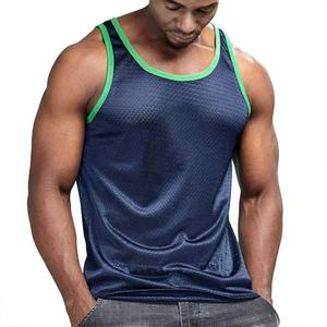 Nouveaux débardeurs de sport pour hommes, personnalisés, à étiquette privée, sans manches, en polyester et élasthanne, en maille, décontractés - Product Image 3