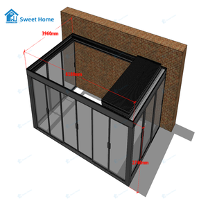 Pergola Moderna Eco-Friendly Retrattile in Alluminio per Esterni, Impermeabile, Casa Estiva - Product Image 2