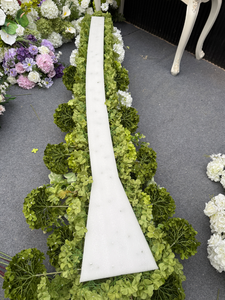 Nuova Collezione Popolare: Centrotavola a Cascata di Ortensie Verdi e Rose Bianche per Decorazioni Nuziali - Product Image 6