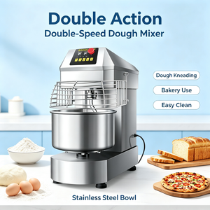 Nouvelle machine à pétrir électrique automatique 1100W à double action et double vitesse, avec <span class=keywords><strong>bol</strong></span> en acier inoxydable, minuterie intelligente, pour usage en boulangerie - Product Image 1