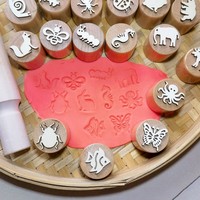 Blocs de tampons décoratifs en bois massif pour motifs de bricolage, tampons en bois pour scrapbooking, journal artistique, décoration, vente en gros personnalisée