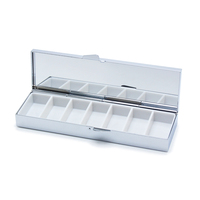 Organisateur de pilules à 7 compartiments, boîte de rangement pour médicaments et capsules, boîte à pilules hebdomadaire, DIY, en métal et plastique, étui à pilules pour 7 jours