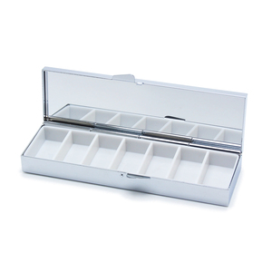 Organisateur de pilules à 7 compartiments, boîte de rangement pour médicaments et capsules, boîte à pilules hebdomadaire, DIY, en métal et plastique, étui à pilules pour 7 jours - Product Image 4
