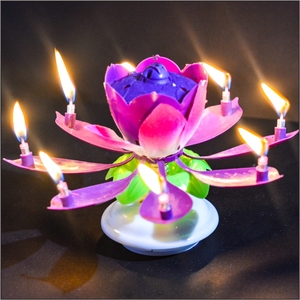 Trung Quốc nhà máy bán hoa sang trọng hình dạng paraffin sáp bánh sinh nhật trang trí nến cho các bên - Product Image 2