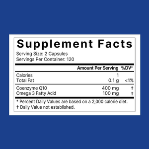 Cápsulas de COQ10 2 en 1 con Omega-3, OEM ODM, Suplementos que Apoyan la Función Celular General y Reponen los Niveles con el Pasar del Tiempo - Product Image 2