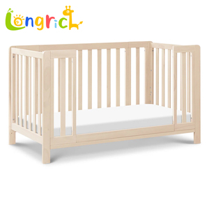 Culla per Neonati Regolabile in Legno, <span class=keywords><strong>Lettino</strong></span> Convertibile per Bambini, Culla per Bambini in Legno Massello - Product Image 2