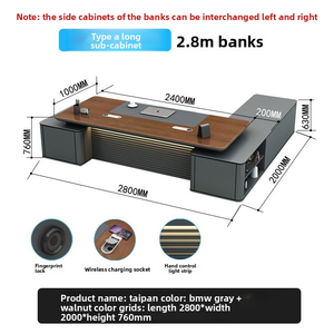 Scrivania moderna, minimalista, elegante, di grande classe con tecnologia di ricarica Wireless, scrivania del CEO - Product Image 5