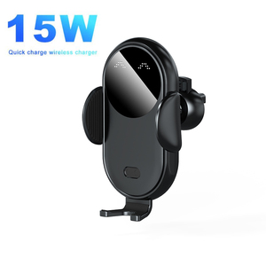 Cargador inalámbrico de 15W Soporte de teléfono para coche <span class=keywords><strong>Sensor</strong></span> inteligente de inducción rápida Soporte de carga rápida para Samsung S10 Note 10 <span class=keywords><strong>iPhone</strong></span> - Product Image 1