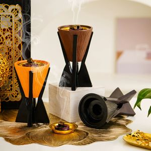 Quemador de Resina en Forma de Cono para Incienso Árabe Bakhoor con Exhibición de <span class=keywords><strong>Brasas</strong></span> Radiantes, Pieza de Estética Noble, Regalo para Ramadán y Eid - Product Image 2
