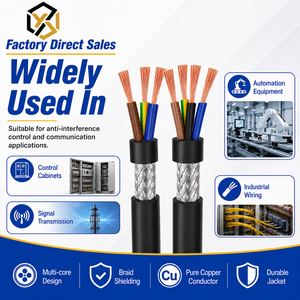 Cable Eléctrico Flexible Blindado de Cobre RVVP H05vv-f AWM 2464 de <span class=keywords><strong>0</strong></span>.3mm, <span class=keywords><strong>0</strong></span>.5mm, <span class=keywords><strong>0</strong></span>.75mm, 1.5mm, 2.5mm, 4mm, 3/4/5/6 Núcleos, 24AWG, 22AWG - Product Image 4