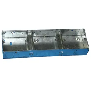 Galvanized stainless steel knockout box metal junction electrical box 1 2 3gang box